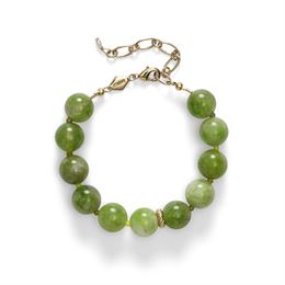 ANNI LU GRÖN BOWL ARMBAND GULDPLATERAD